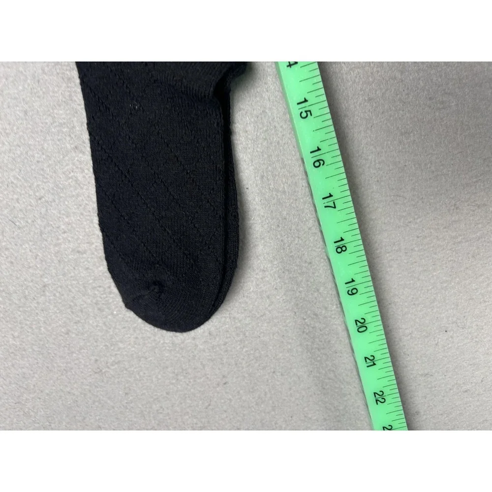 Gold Toe Knee High Socks Womens One Size Black Wool Blend Textured Thermal